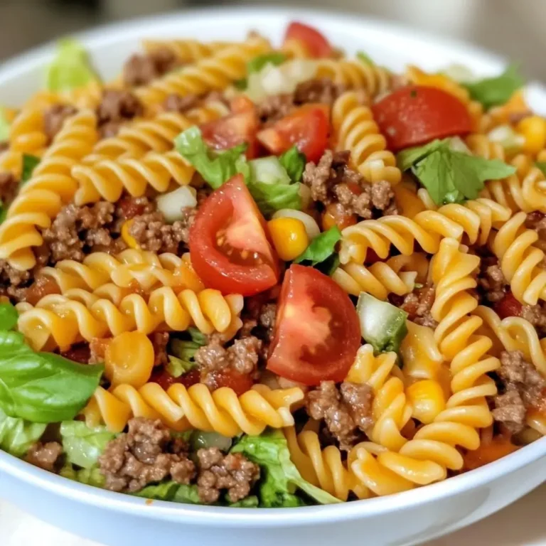 Easy Taco Pasta Salad Recipe: Quick & Flavorful