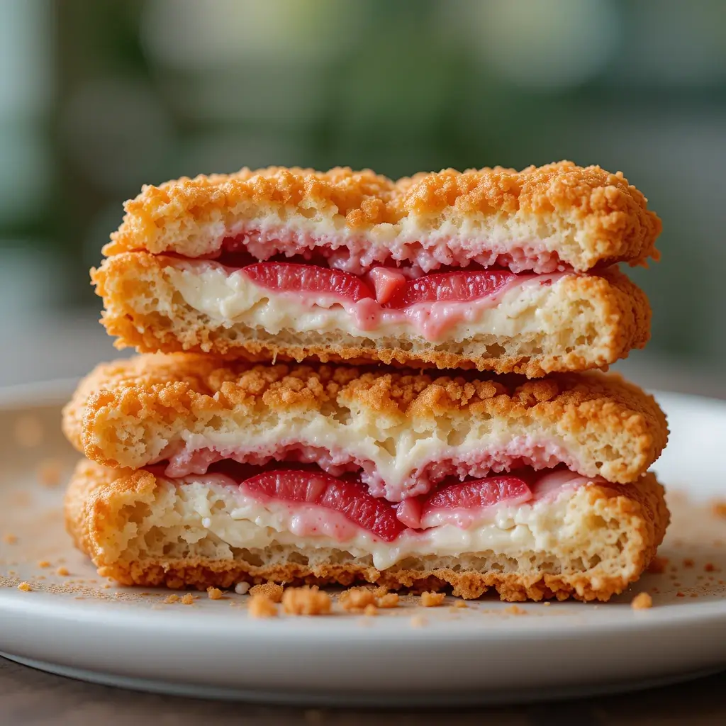 Fried Strawberry Cheesecake Sandwiches Recipe