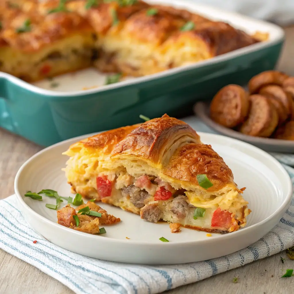Overnight Croissant Breakfast Casserole Recipe