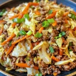 Healthy Chinese Ground Beef Cabbage Stir Fry