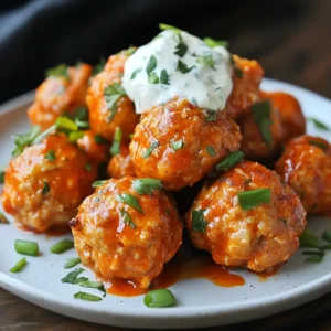 Baked Buffalo Chicken Meatball
