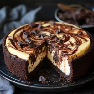 Decadent Brownie Swirl Cheesecake