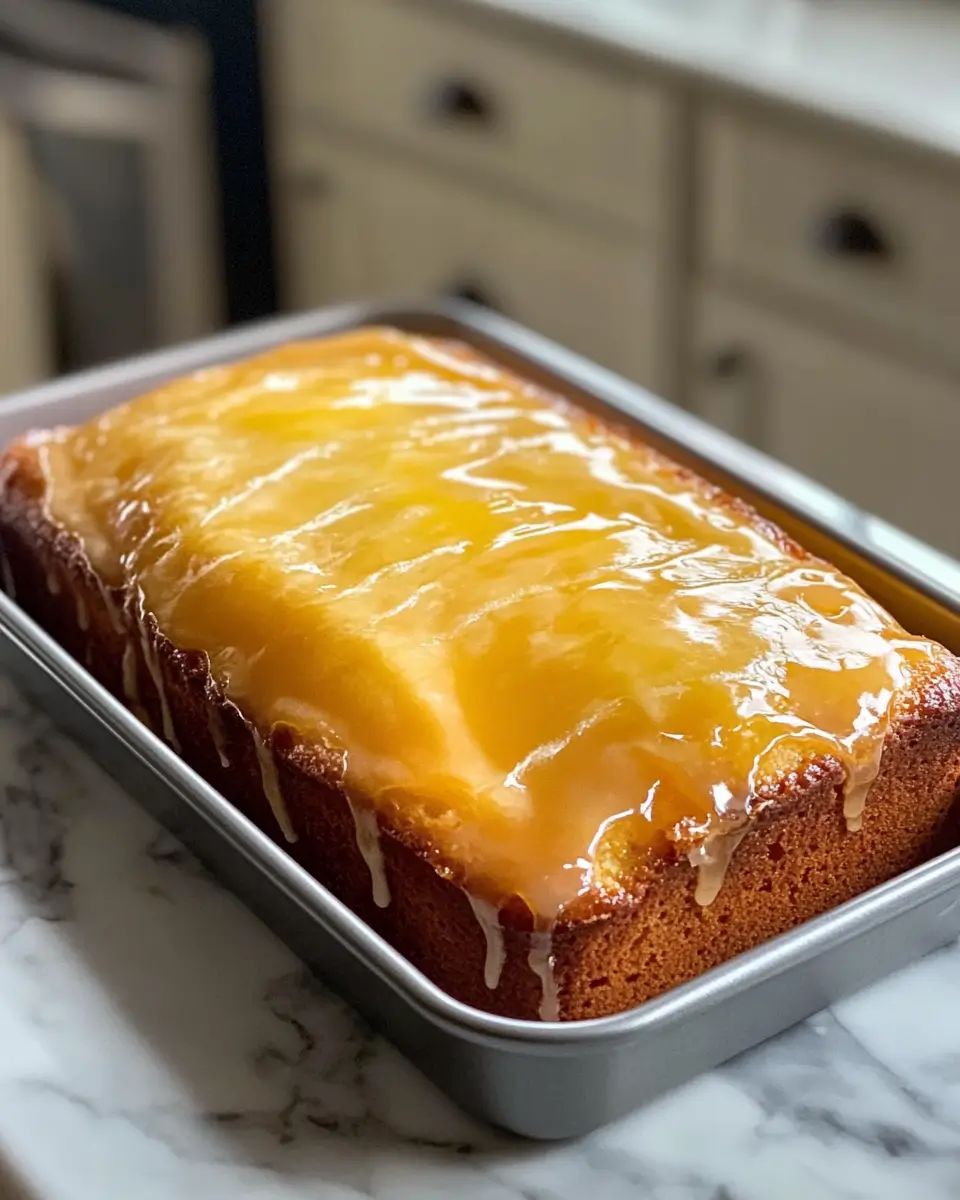 Moist Lemon Cake with Lemon Glaze