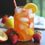 Homemade Peach Strawberry Lemonade