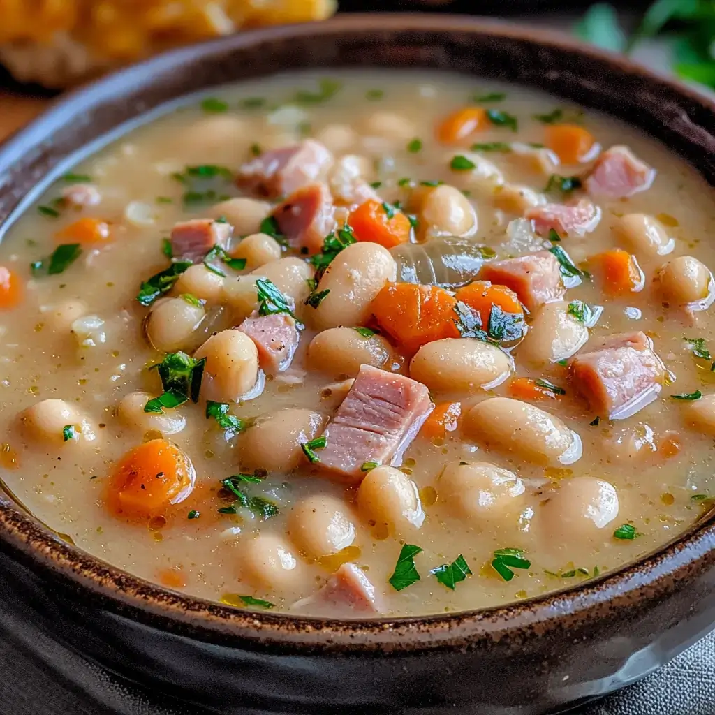 Hearty Navy Bean & Ham Bone Soup