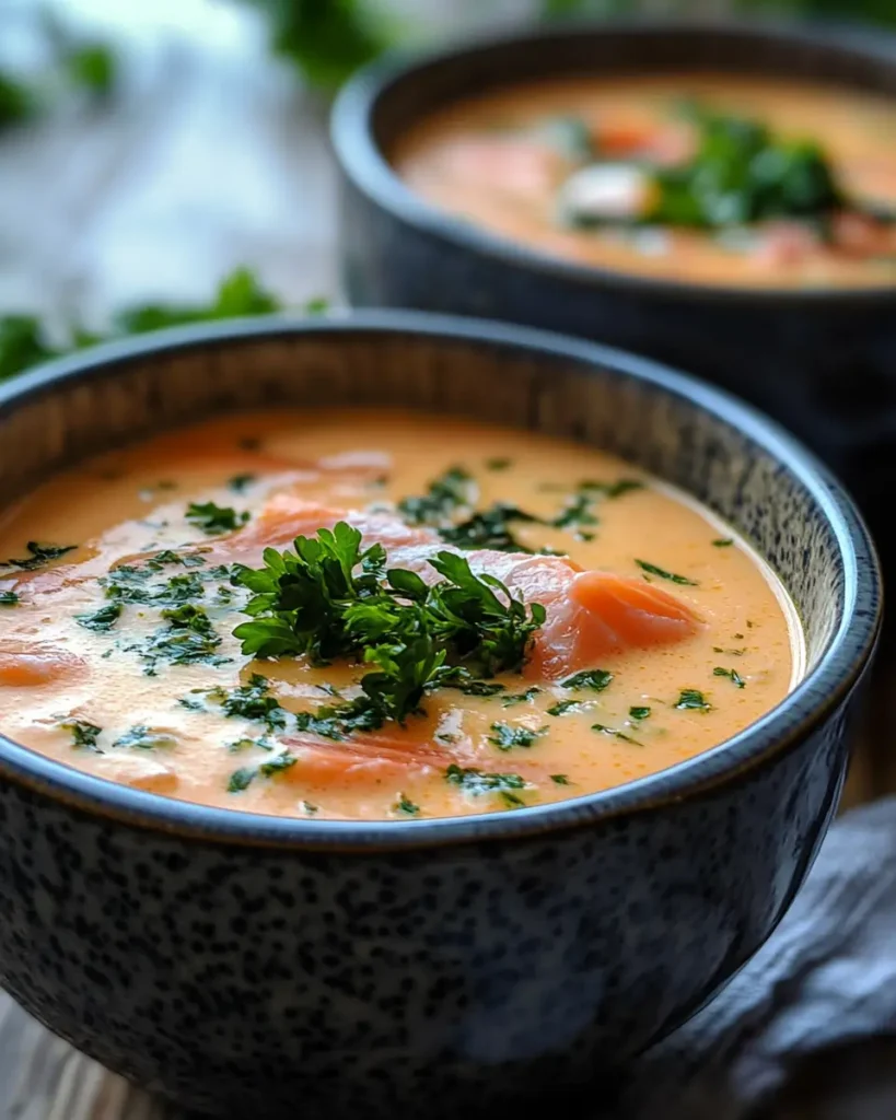 Decadent Creamy Salmon Soup