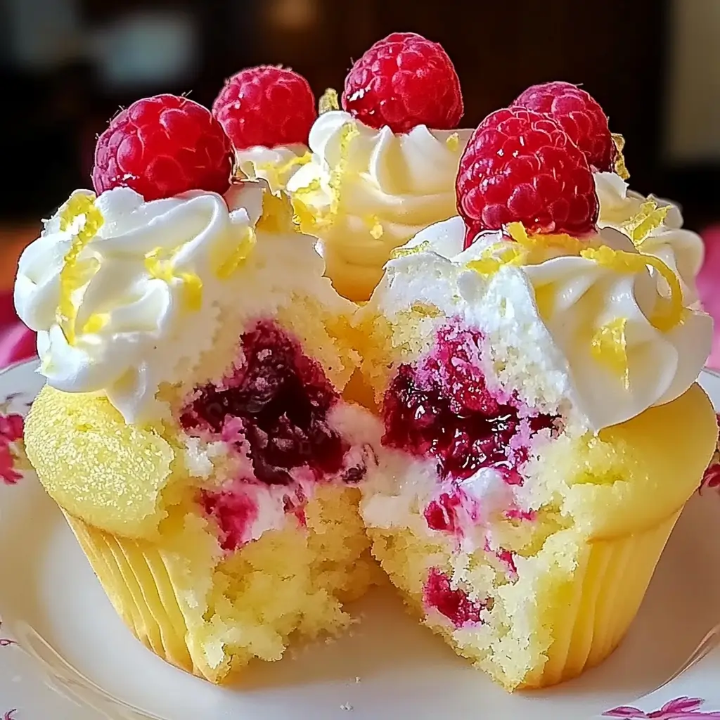 Raspberry Lemon Heaven Cupcakes
