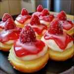 Strawberry Cheesecake Stuffed Donuts