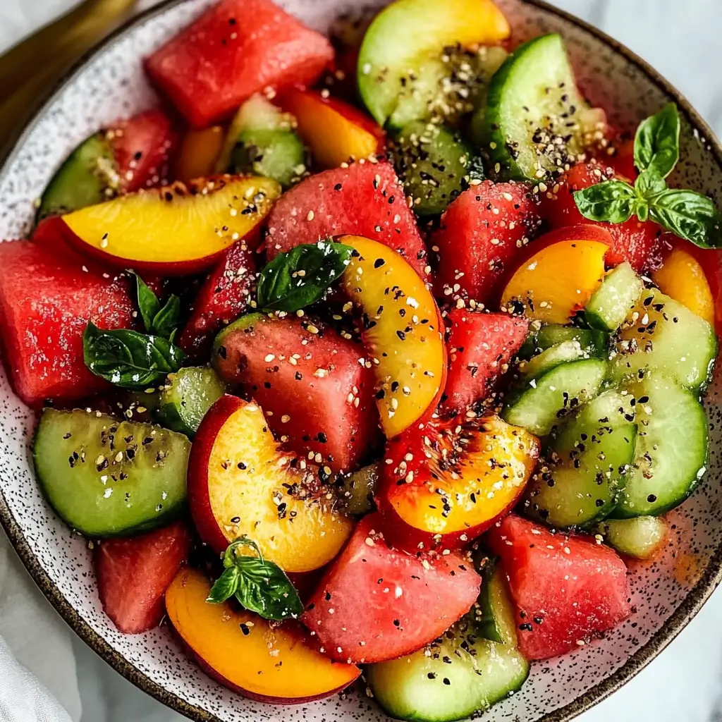 Summer Peach Watermelon Salad