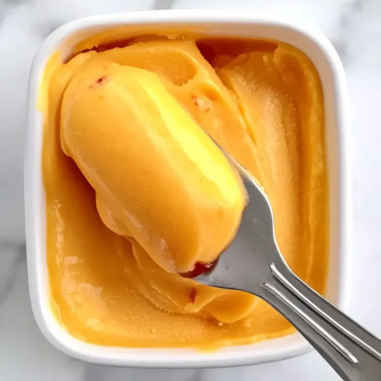 The Best Peach Sorbet Without an Ice Cream Maker