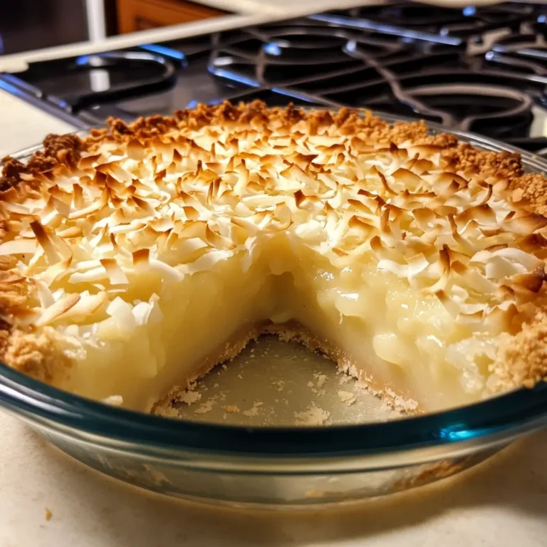 Crustless Coconut Pie: A Tropical Cloud of Sweetness