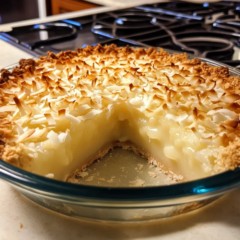 Crustless Coconut Pie: A Tropical Cloud of Sweetness