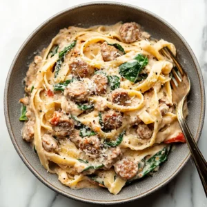 Creamy Tuscan Sausage Pasta