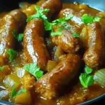 French Onion Curried Sausages