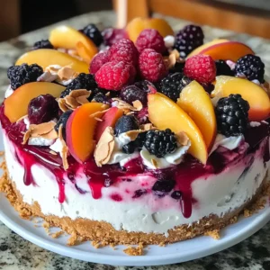 Summer Berry and Peach Cheesecake Recipe