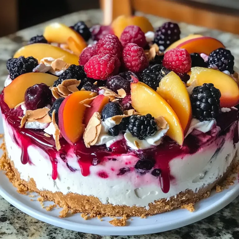 Summer Berry and Peach Cheesecake Recipe