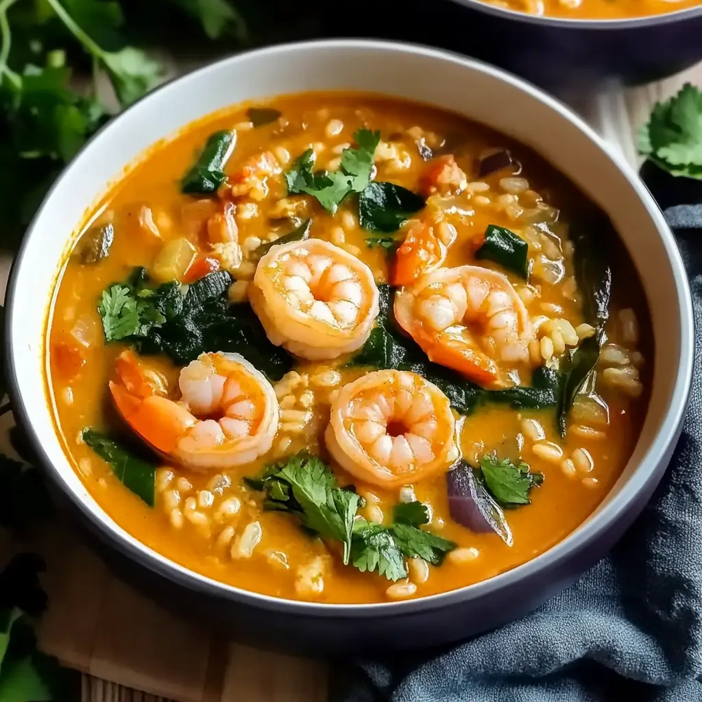 Spicy Shrimp Coconut Soup: A Taste of Thai-Inspired Paradise