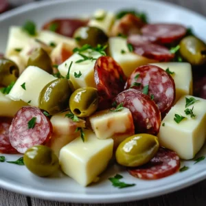 Marinated Cheese with Salami & Olives: An Irresistible Antipasto!