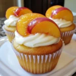 Honey Peach Cream Cheese Cupcakes