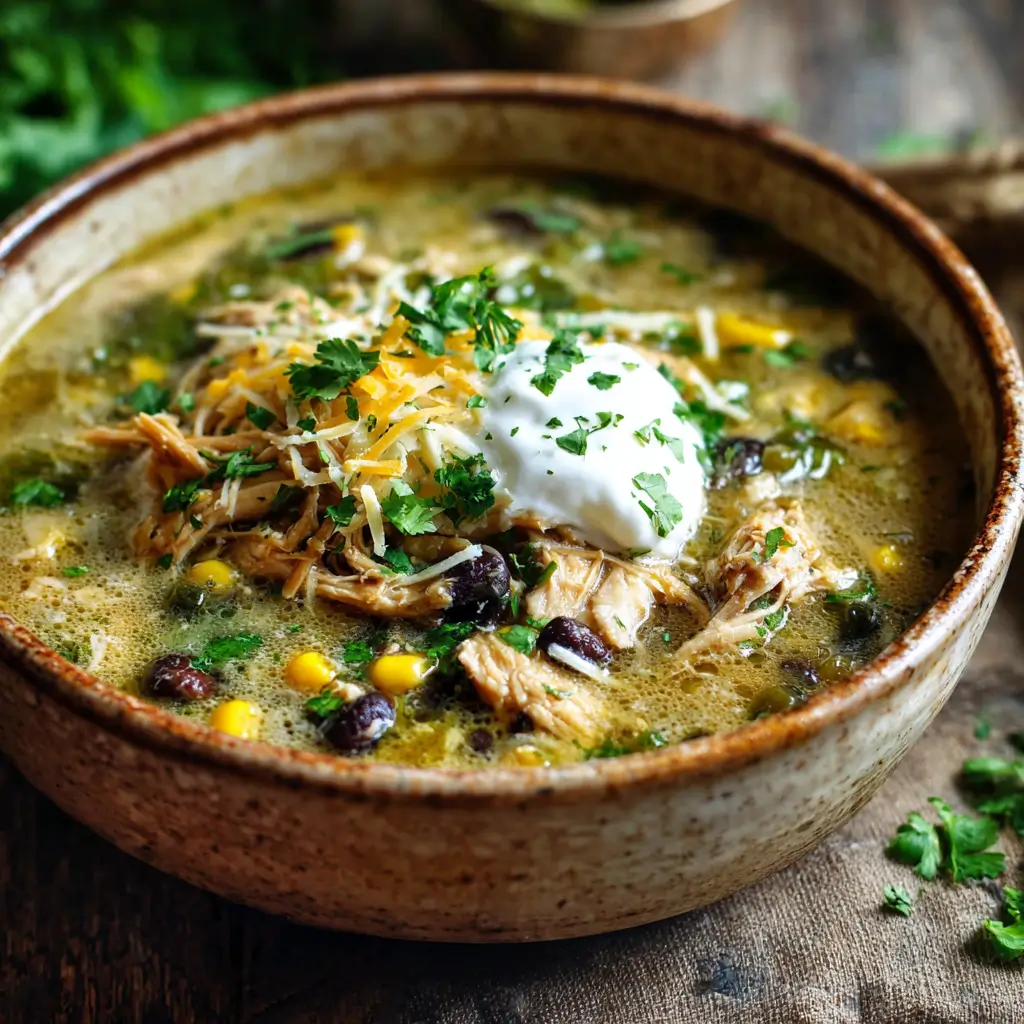 Green Enchilada Chicken Soup