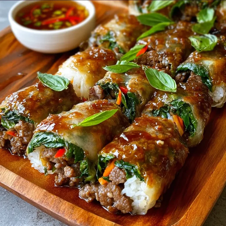Thai Basil Beef Rolls