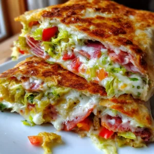 Low-Carb Italian Sub Wrap (Tortilla Melt Style)
