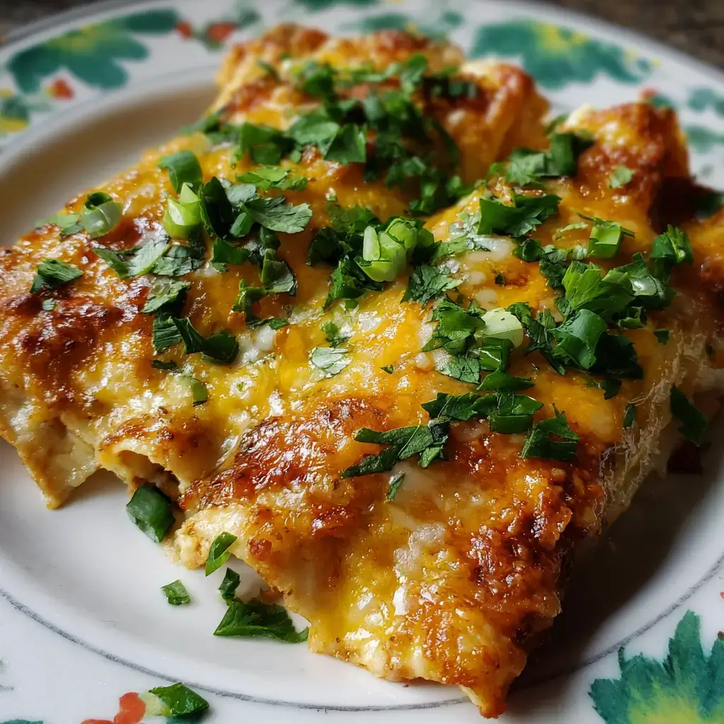 Creamy Queso Chicken Enchiladas