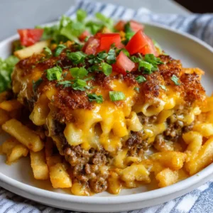 Best Cheeseburger French Fry Casserole
