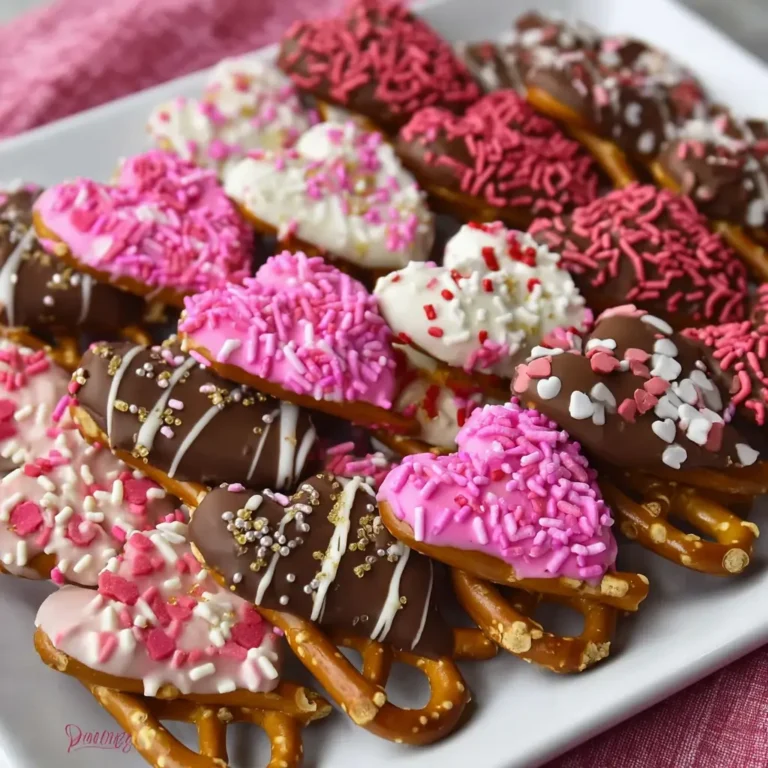 Valentine’s Day Chocolate Covered Pretzels