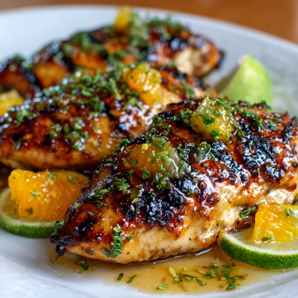 Grilled Chicken with Tropical Citrus Marinade