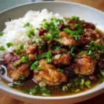 Caramelized Soy Chicken in Garlic Ginger Broth with Rice