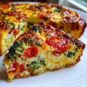 Simple Crustless Veggie Quiche