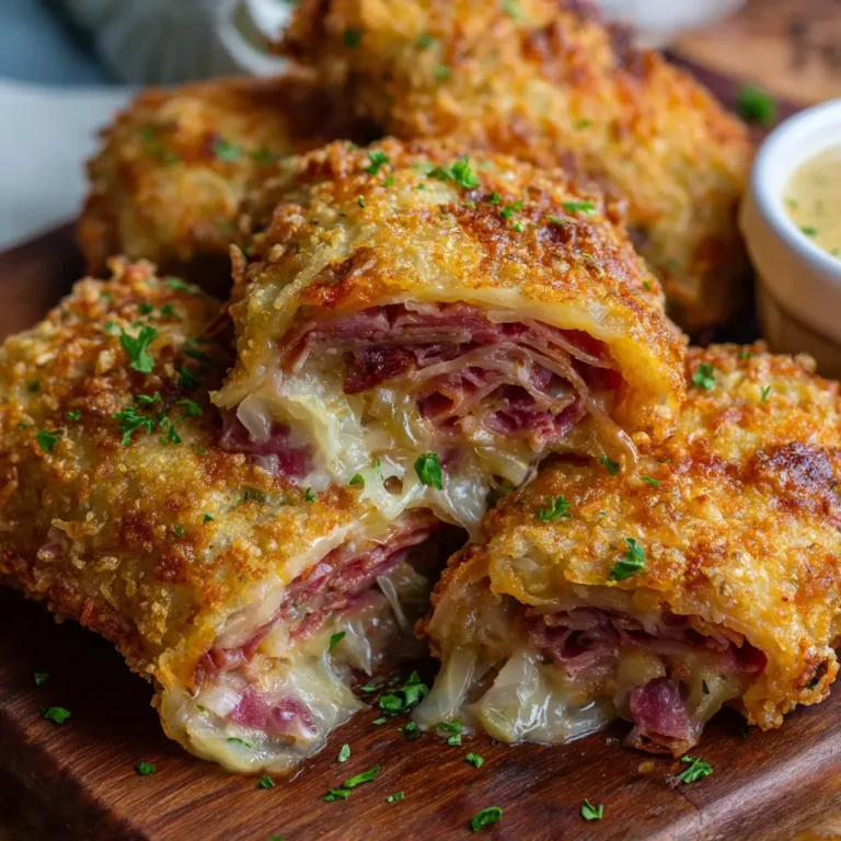 Keto Crispy Reuben Roll-Ups