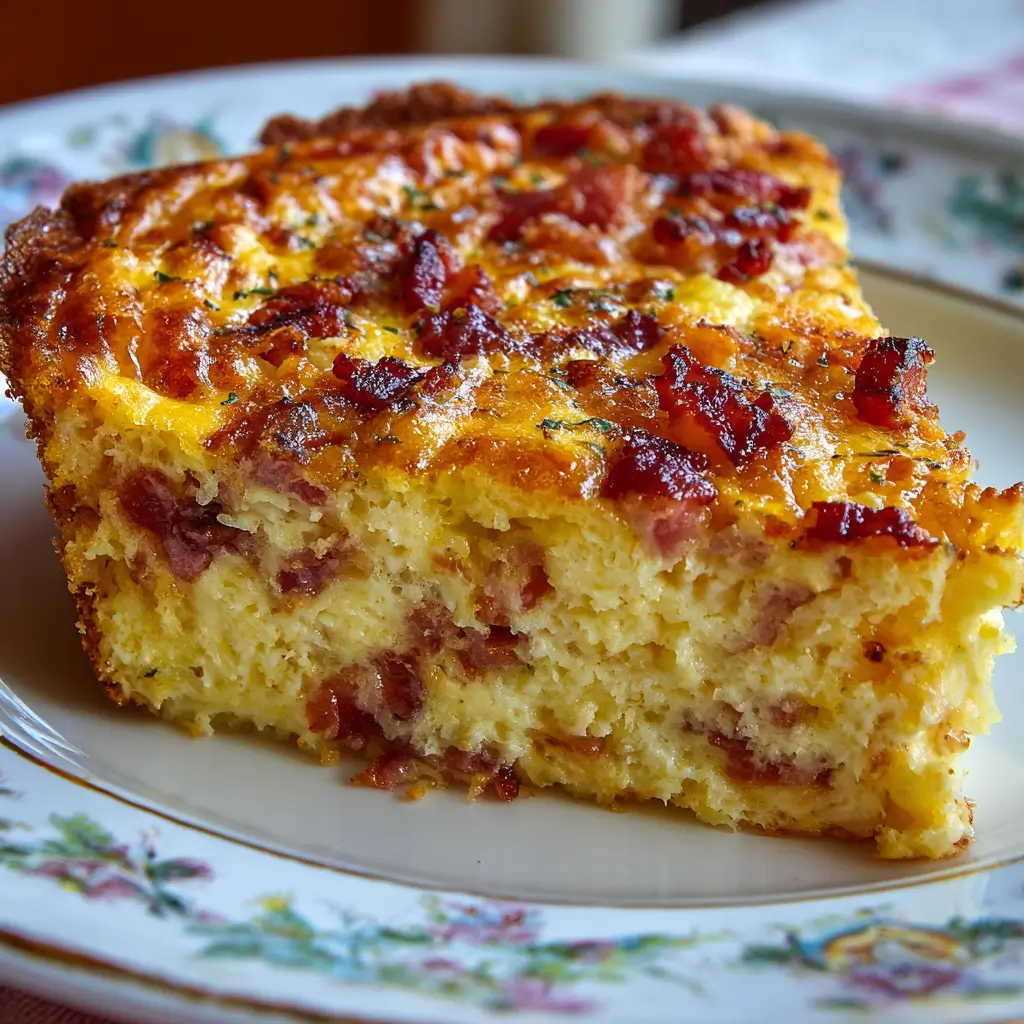 Crustless Bacon and Cheese Quiche