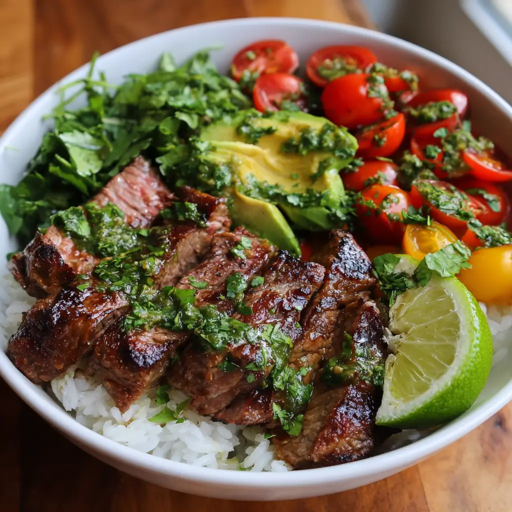 Cilantro Lime Steak Bowls