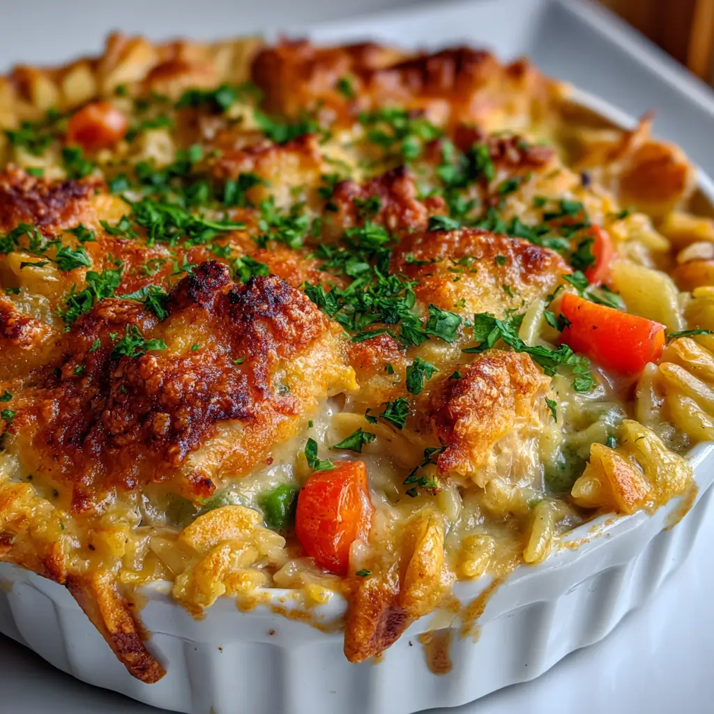 Cozy Chicken Pot Pie Orzo