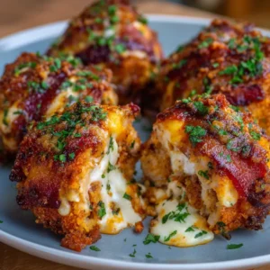 Tasty Buffalo Chicken Bacon Mozzarella Bombs